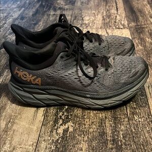 Stylish Gray and Black Athletic Shoes